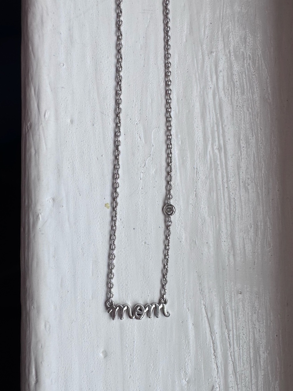 Syd by Sydney Evan Sterling Silver Diamond Mom Necklace